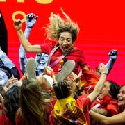 Spanien firar VM-gulden i Madrid. 