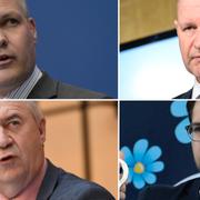 Morgan Johansson (S), Sven-Erik Bucht (S), Dan Eliasson och Jimmie Åkesson (SD).