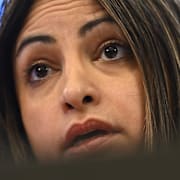 Vänsterpartiets partiledare Nooshi Dadgostar (V).