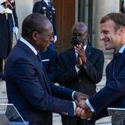 Patrice Talon och Emmanuel Macron.