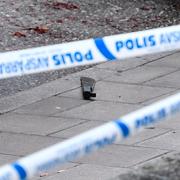 Macheten låg kvar på marken efter attacken.