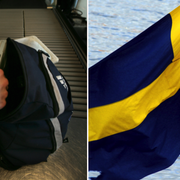 Arkivbild, säkerhetskontroll på Arlanda flygplats, svensk flagga.