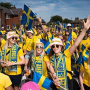 Svenska fans i England.