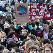 Klimatprotest i Berlin, Tyskland. 