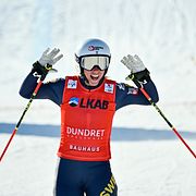 Sandra Näslund vid dagens målgång.