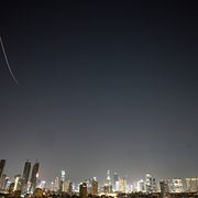 Iranska robotar sågs över centrala Israel.