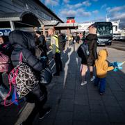 Ukrainska flyktingar i Karlskrona.