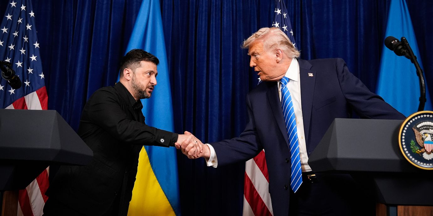 Presidenterna Donald Trump och Volodymyr Zelenskyj.