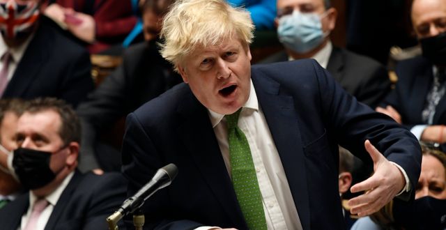 Boris Johnson i underhuset i går. Jessica Taylor / AP