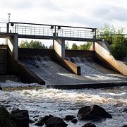 Råbäckens vattenkraftverk nära Piteå.
