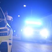 Polis under en utryckning. Bilden är tagen i ett annat sammanhang. 