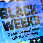 STOCKHOLM, SVERIGE 20251119
Black week i Stockholms city.
Foto: Henrik Montgomery / TT / Kod 10060