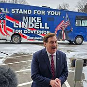 Arkivbild på Mike Lindell från i vintras.