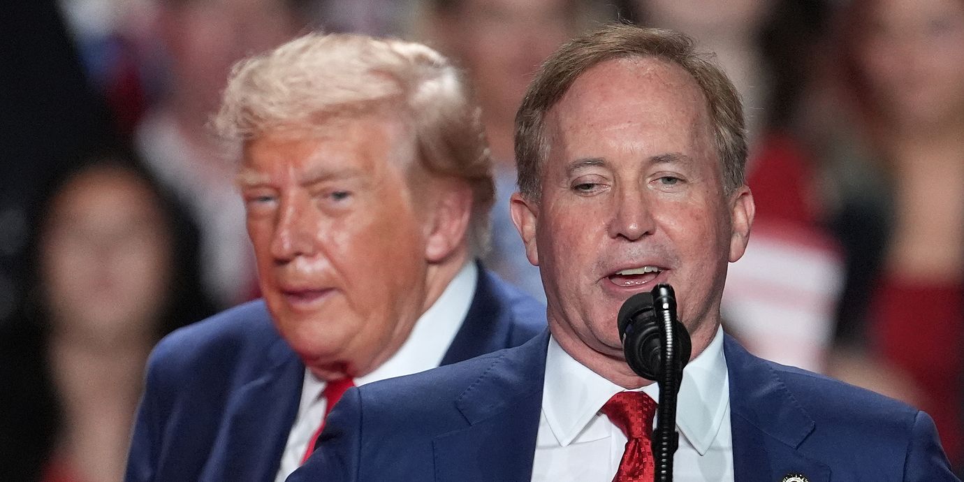 Ken Paxton och Donald Trump.
