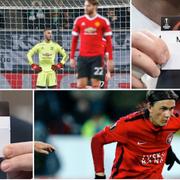 Manchester United-spelare deppar över ett av Wolfsburgs mål i sista matchen i CL. Kristoffer Olsson i Midtjylland i en tidigare match i Europa League.