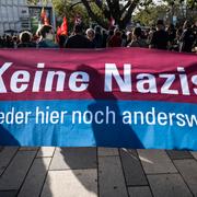 Protester mot AFD i oktober 2023.