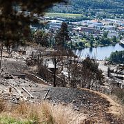 Bilder från Drammen efter branden.