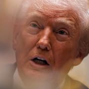 Donald Trump talar i Vita huset på tisdagskvällen. 