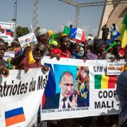 Pro-rysk demonstration i Bamako, Mali, hösten 202/Arkivbild