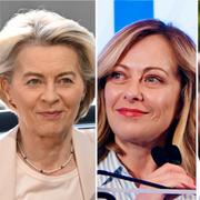 Jan Emanuel, Olaf Scholz,Ursula von der Leyen, Giorgia Meloni och Emmanuel Macron hör till valets förlorare respektive vinnare.