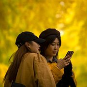 Två kvinnor i Peking, 29 oktober.