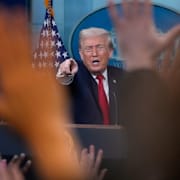 Donald Trump har pressträff, januari 2026.