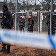 Poliser på brottsplatsen