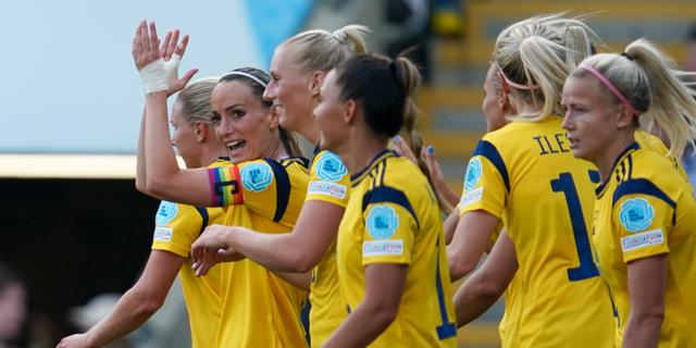 Svenska damlandslaget spelar i grupp G i sommarens VM-slutspel. Jon Super / AP