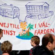 Arkivbild: Demonstration mot vinster i välfärden.