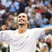 Alexander Zverev, när titeln säkrats.