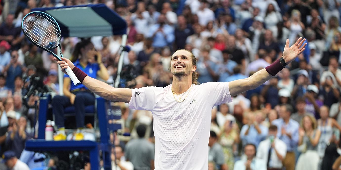 Alexander Zverev, när titeln säkrats.