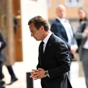 Statsminister Ulf Kristersson (M) utanför Rosenbad den 28 juli 2025