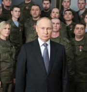 Putin under nyårstalet. Mikhail Klimentyev / AP