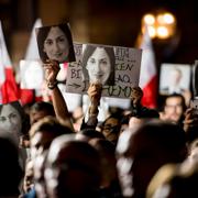 Demonstration efter mordet på Daphne Caruana Galizia/Arkivbild.