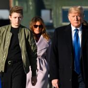 Barron Trump, Melania Trump och Donald Trump.