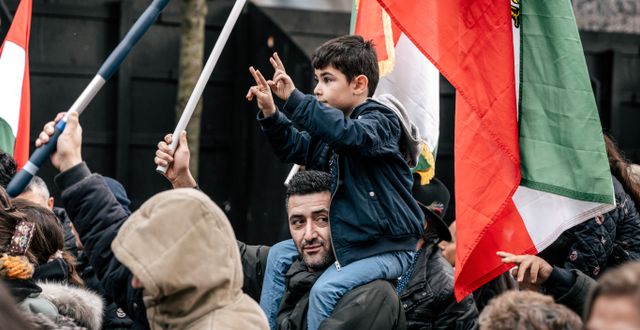 Människor demonstrerar i Köpenhamn mot regimen i Iran Emil Helms / Ritzau Scanpix