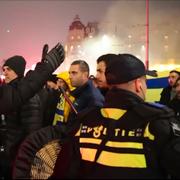 Polisinsats i samband med oroligheterna i Amsterdam i november.