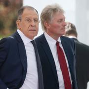 Rysslands utrikesminister Sergej Lavrov och Kremls talesperson Dmitrij Peskov.