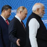 Xi Jinping, Vladimir Putin och Narendra Modi