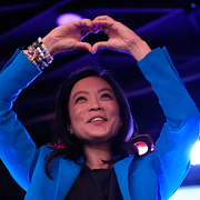 Francesca Hong i natt/David Crowley under de sista dagarna av kampanjande.