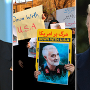 Chuck Schumer/Protester i Iran/Donald Trump.