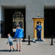 Vid Stockholms slott var det ovanligt ödsligt i sommar.