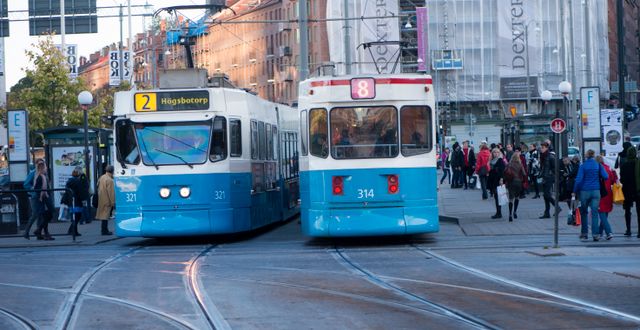 Spårvagnar i Göteborg/Illustrationsbild FREDRIK SANDBERG / TT / TT NYHETSBYRÅN