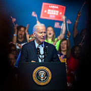Joe Biden under talet.  Joe Lamberti / AP