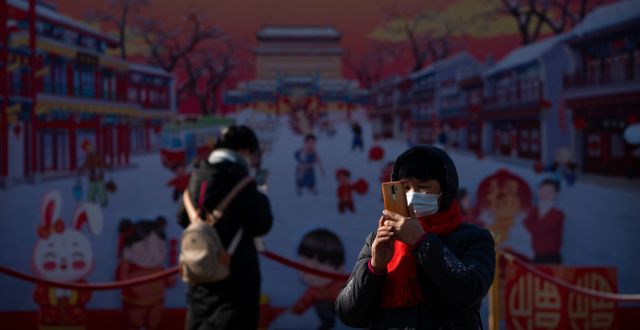 Nyårsfirande i Peking, 25 januari. Mark Schiefelbein / AP
