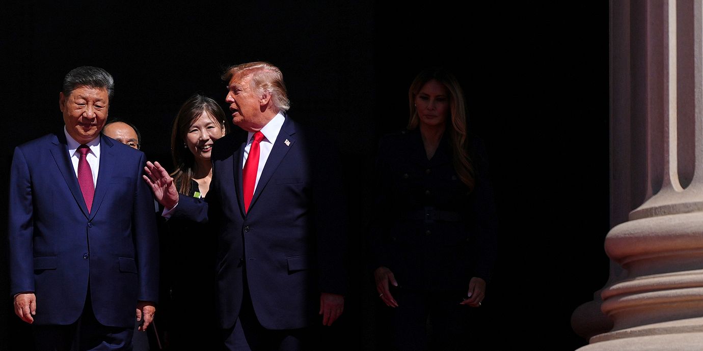 President Donald Trump och president Xi Jinping i fredags.