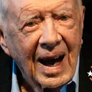 Jimmy Carter i samband med sin 75-åriga bröllopsdag med Rosalynn, 10 juli 2021. På senare tid har de offentliga framträdandena varit sällsynta. 