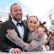 Valdimar Jóhannsson och Noomi Rapace inför filmens premiär i Cannes. 