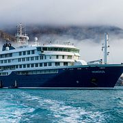 Odaterat foto av fartyget MV Hondius. 