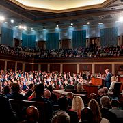 Kung Charles talar inför kongressen.